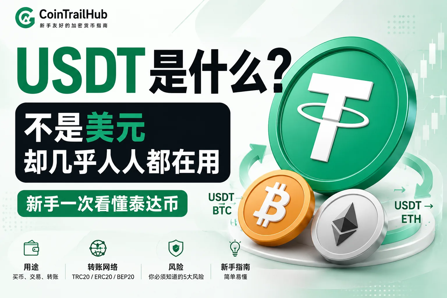 什么是 USDT？新手一次看懂泰达币、用途和风险（2026）