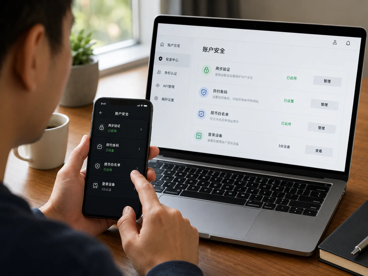 加密货币账户安全指南：2FA、防钓鱼码、提币白名单完整设置（2026）