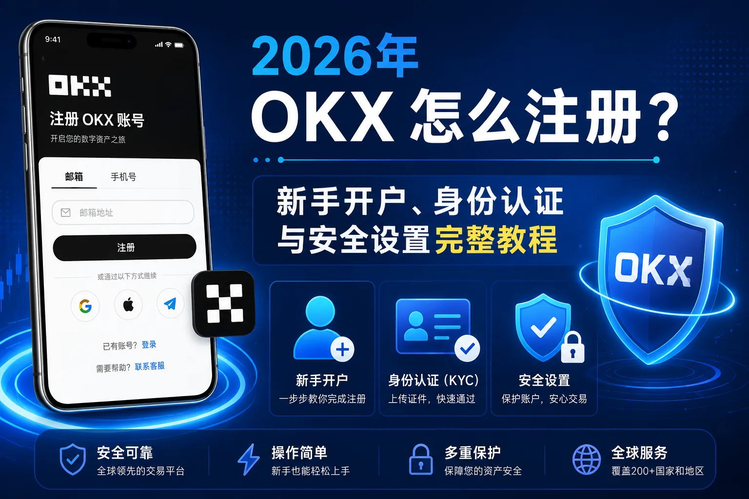 2026年 OKX 怎么注册？新手开户与安全设置完整教程
