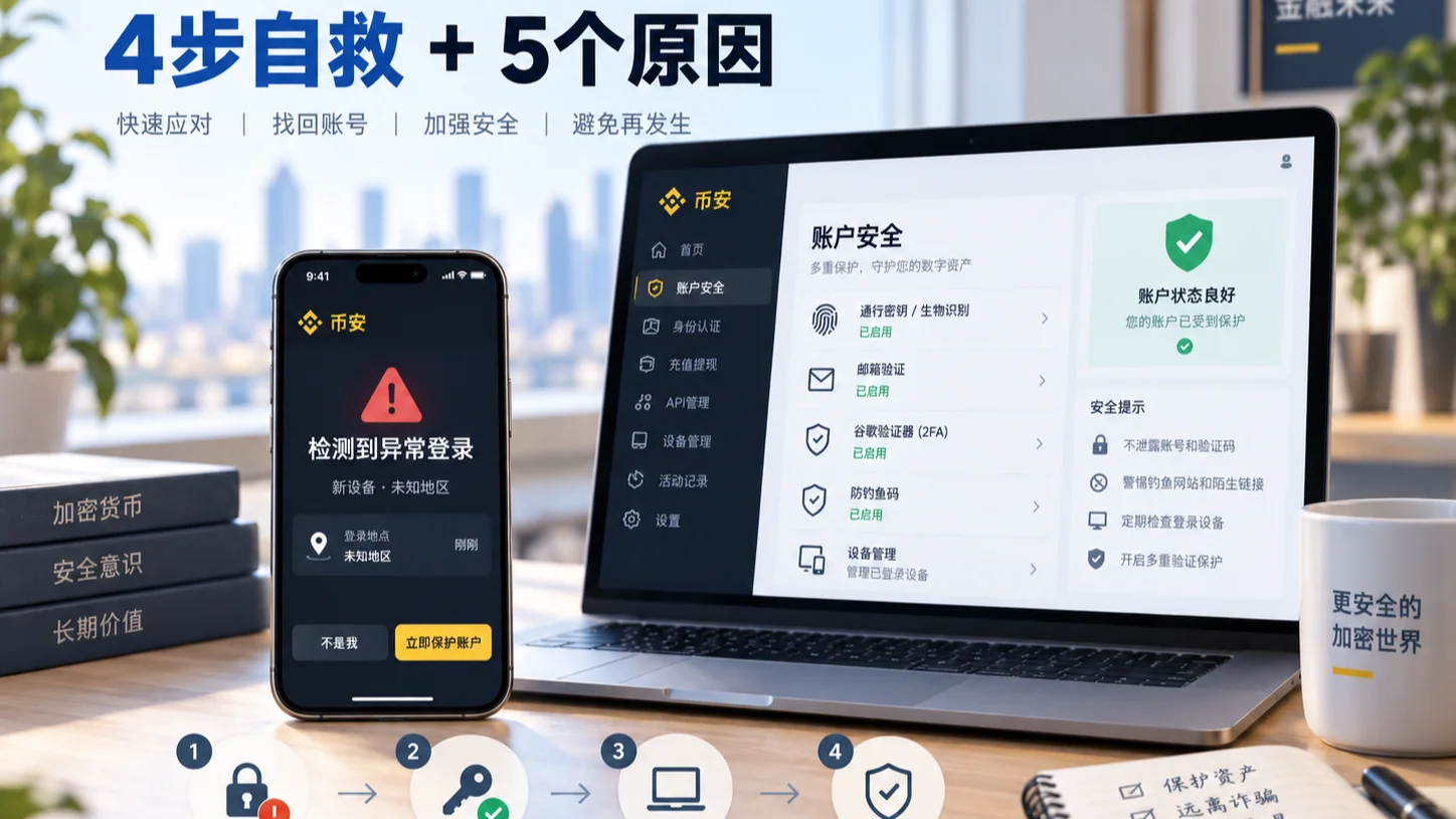 币安账户被盗怎么办？4步自救 + 5个原因